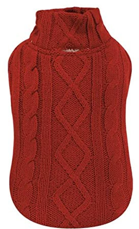 Croci Pullover für Hunde Winter Trail, Rückengröße 25 cm, verstellbar und gefüttert, mit Loch für Leine und Geschirr, rote Farbe