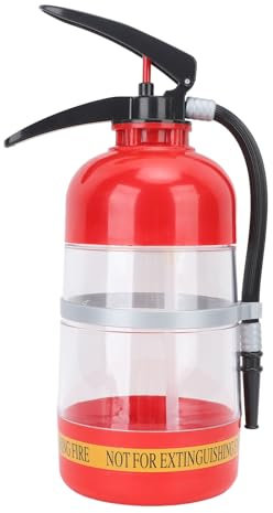 PenRux Dispensador de Licor, 2L Bomba de Plastico Dispensador de Cerveza para Beber Vino Cocktail, Forma de Extintor de Fuego Dispensador Portátil de Vino para Casa Bar Restaurante Hotel