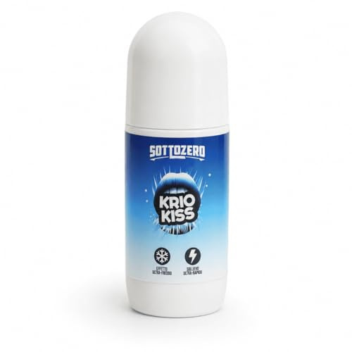 SottoZero® Krio Kiss Roll-On 50ml — Effetto Freddo Immediato su Muscoli e Cervicale | Senza Sporcarsi le Mani | Con Mentolo al 4%