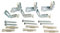 SOMATHERM FOR YOU, Kit de 3 fixations réglables pour radiateurs en acier à panneau sans étrier - Comprend 3 consoles, 6 vis (8x60 mm) et 6 chevilles (10x60 mm) pour installation facile