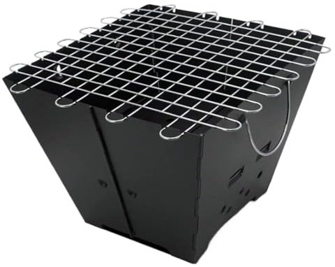 Camping Grill Träkol Utomhus Kolgrill Fyrkantig Hopfällbar Grillgrill Kompakt Lättvikt För Festmiddag Campinggrill Picknickgrill