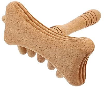 MOLUCKFU Buche Guasha Stick Für Massage Pat Massage Tools Und Körperverspannungen Lindern Ultraglatte Oberfläche Super Pflegeleicht Und Tragbar