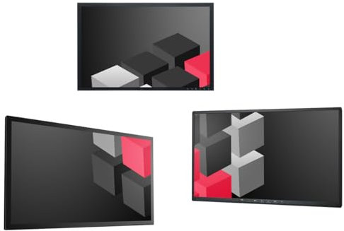 24 Zoll Business Computer Monitor, Desktop Gaming Monitor, Full HD (VGA - DVI - VESA), PC Bildschirm, Schwarz/Grau [Ohne Standfuß] (Generalüberholt)