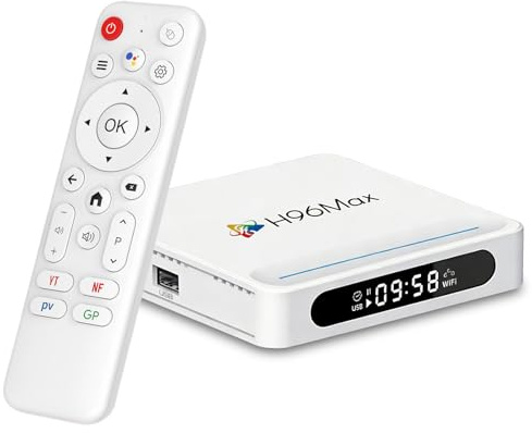 LEFFOT H618 Plus Android 14.0 TV Box 2025, 4K Ultra HD Smart TV Box, 4GB RAM + 32GB ROM, Support HDR10+, 2.4G & 5G WiFi 6, 100M Ethernet, BT 5.4, Voice Control, Allwinner H618 Quad core ARM Cortex A53