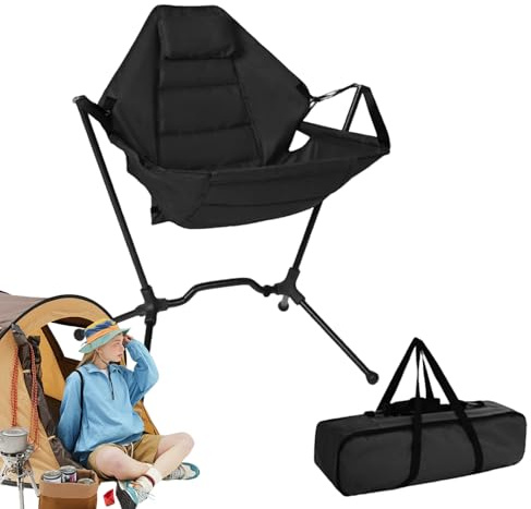 Silla de campamento | Taburete oscilante de soporte ergonómico resistente, silla portátil para césped, patio, , playa, picnic