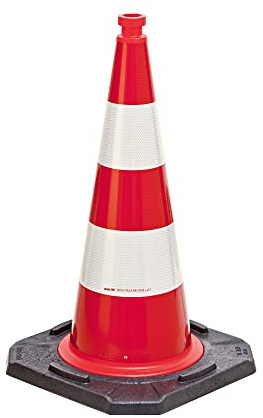 Nordwest-Handel Ag 5452790 Cono Stradale, Tl, 3 Pezzi, 20.Kg, Altezza 500.Mm, 2.Strisce