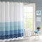 Lindong Streifen Farbverlauf Duschvorhang Wasserdicht Waschbar Anti-Schimmel Textil Stoff inkl. 12 Duschvorhangringe Badewannevorhang blau-1 240x200cm