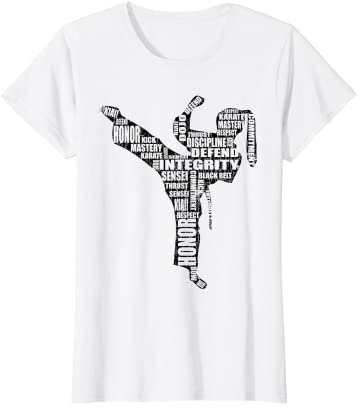 Funny Girls Karate Graphic & More Mädchen Karate Typografie Fun Kampfsport Schwarz Gürtel T-Shirt