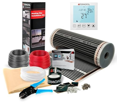 Kit completo di riscaldamento a pavimento a infrarossi con pellicola riscaldante da 140 W/m²