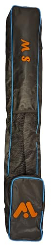 Hockey Stick Bag – Fits 2 to 4 Sticks, No Logo, Extra Storage Pocket, Adjustable Shoulder Strap, Mesh Bottle Holder, Reversed Zippers, Durable 600D PVC – Lightweight Travel Equipment Bag