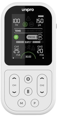 TensCare Unipro - 4 en 1 Dispositivo de Multiterapia y Rehabilitación. TENS, EMS, IFT y Microcorriente. Un Control Total para el Alivio del Dolor, el Fortalecimiento Muscular y la Fisioterapia