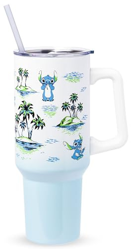 Silver Buffalo Disney Lilo and Stitch Sketch, Stainless Steel Tumbler, 40oz