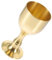 Amosfun Calice in Ottone Dorato Coppa Sacra Multifunzionale Per Vino Liquori E Tè Decorativo Per Eventi E Festa Alta Stabilità 7.5X3.7Cm