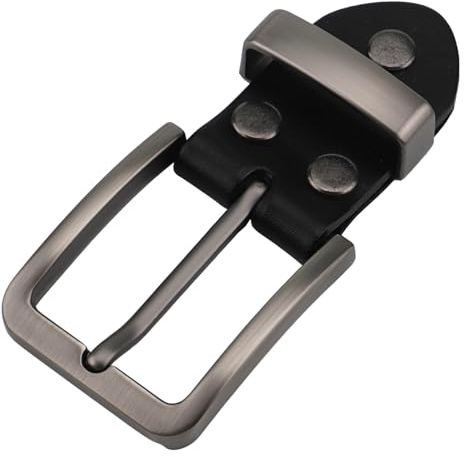 McFanBe 33mm 38mm Fibbia Della Cintura In Pelle Robusta Sostituzione Per Le Donne Degli Uomini (Nero12, 33mm)