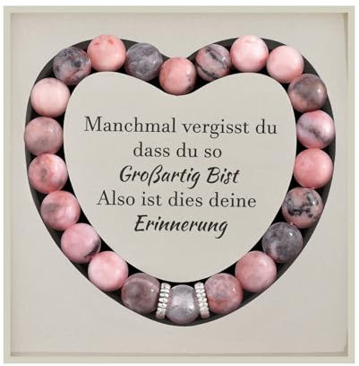 Lueaurra Geschenke für Frauen Armband Natursteine Frau Idee Original Geschenk Teenager Mädchen Geschenke Weihnachten Frau Geburtstagsgeschenk Armband Geschenk für Ehefrau Mutter Schwester Freundin