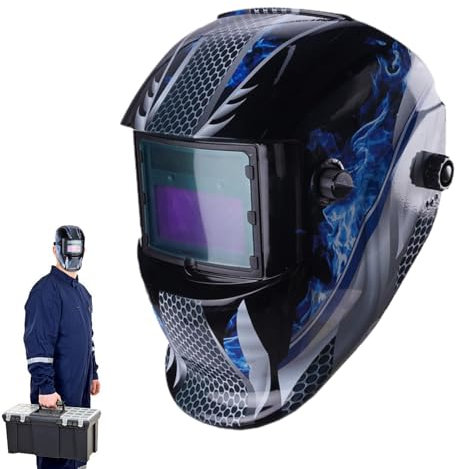 Capot de Soudage à Obscurcissement Automatique - Masque de Soudage à Grand Écran de Visualisation | Chapeau de Soudage de Sécurité Automatique Sombre, Casque de Protection pour Soudure MIG TIG Arc