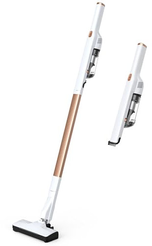 MIUZZY Kabelloser Akku Staubsauger, Ultraleichter Handstaubsauger mit Type-C Schnellladung, Bürstenlosem Digitalmotor, LED-Bodenbürste, Hocheffizientes Hepa-Filtersystem für Hartböden und Tierhaare