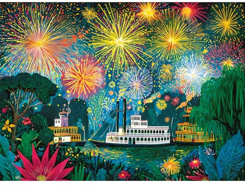 300 Piece Puzzle for Adults, Fireworks Celebration Jigsaw Puzzles