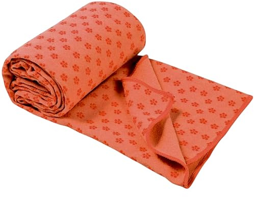 Asciugamano da yoga coperta da yoga, antiscivolo, ad asciugatura rapida, 180 x 60 cm, coperta XXL per sport, spiaggia, picnic e viaggio in microfibra, panno, pilates, fitness e picnic (arancione)