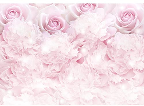 Runa Art Papier peint intissé 396 x 280 cm fleurs roses | Toison Décoration Murale Salon Chambre á Coucherr | Fabrication Allemande | rose 9413012b