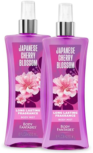 Body Fantasies Signature Fragrance Body Spray, Japanese Cherry Blossom, 8 fl oz (Pack of 2)