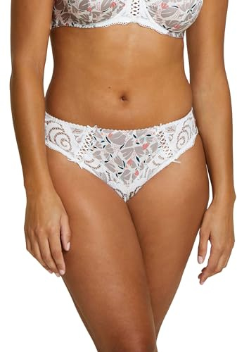 sans Complexe Femme Amelie Print Slip À Couvrance Modérée, Imprimé Tulipes Taupe, 42-44 EU