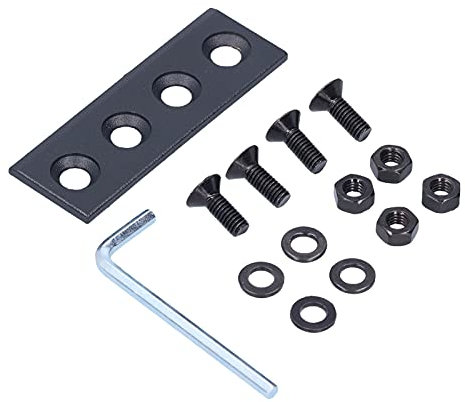 Adaptador de Conexión de Herrajes para Puertas Corredizas de Granero Interiores, Kit de Placa de Conector de Riel para Puerta de Granero Herrajes para Puertas Corredizas de