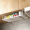 Niwugady Cesta colgante extensible debajo de la estantería de metal, cesta de almacenamiento con ajustable 38-70 cm, organizador en armarios de cocina, despensa, zapateros y armarios, color blanco