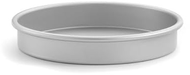 Chabrias Ltd Professional UK Made (6 Inch) Silver Anodised Aluminium Round Shallow Cake Pan Tin – Naturally Non-Stick, Fix Base, Great British Bakeware
