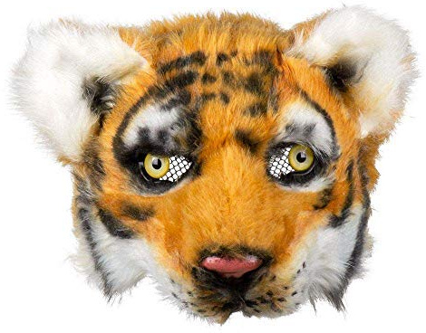 Boland Masque tigre en peluche adulte - Multicolore - Taille unique