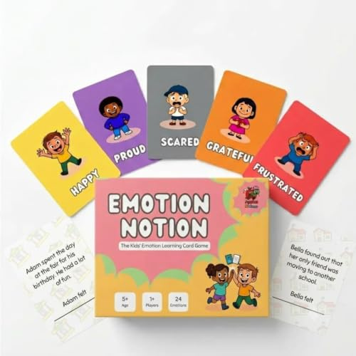 Emotion Notion Emotion Cards for Kids - Educational Children Game learning Feelings, Emotional Development, Empathy & Social Skills - Visual Aid flashcards resources for Parents, Teachers, Schools