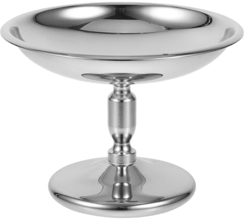 Anneome Ice Cream Bowl 4-Inch Stainless Steel Dessert Cup Small Sundae Bowl Snack Fruit Serving Dish for Summer Milk Shakes Yogurt Jelly Cafe Restaurant Home