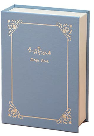 ANKROYU Joyero En Forma De Libro, Caja De Almacenamiento Magnética De Doble Cara De Cuero PU De Gran Capacidad para Collares Y Pendientes para Uso Doméstico(Azul)