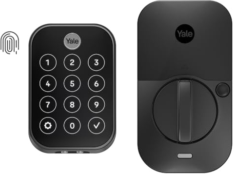 Yale Assure Lock 2 Touch (New) - Fingerprint, Key Free Door Lock in Black Suede - Unlock with Your Code or Your Fingerprint - YRD450-F-BLE-BSP - No Wi-Fi