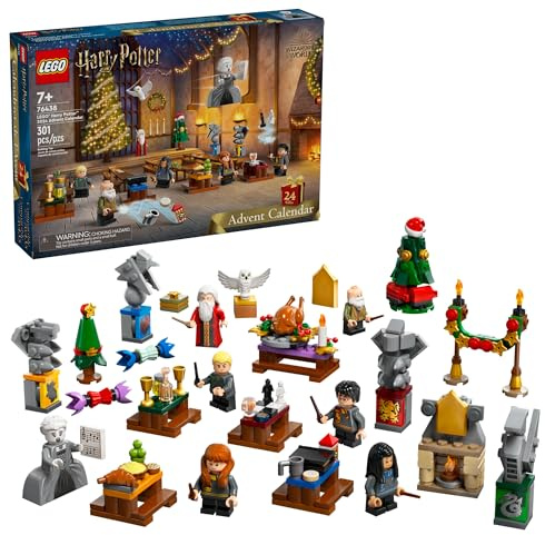 LEGO Harry Potter Advent Calendar 2024 for Kids - Christmas Advent Calendar W/ 16 Mini Builds & 7 Minifigures, Ages 7+ - Harry Potter Toys Gift Idea for Boys & Girls, Ages 7+ - 76438