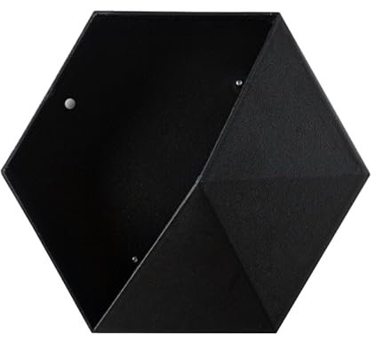 RTYUSWL Fioriera da Parete Esagonale Fioriera da Parete a Nido D'ape Vaso da Parete per Interni Florarium Decorazione Geometrica da Parete Fioriere per Balcone Home Office Bar Angolo Decorazione Nero