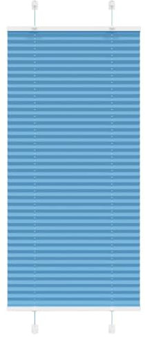 vidaXL Plissee Blau 60x100 cm Stoffbreite 59,4 cm Polyester, Faltrollo, Klemmfix, Plisseerollo, Jalousie, Rollo, Plisseerollo für Fenster