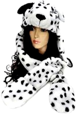 CIMAXIC Sombrero De Animal Cartoon Gorro De Perro Dálmata Protección contra El Frío