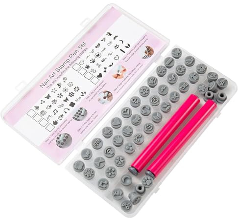 Nail Stamper - Strumenti Di Arte Del | Di Design Unghie | 48 Modelli Di Trasferimento In Silicone Testa Ricaricabile Per Manicure Per Le Donne Ragazze Diari Viaggi All'aperto