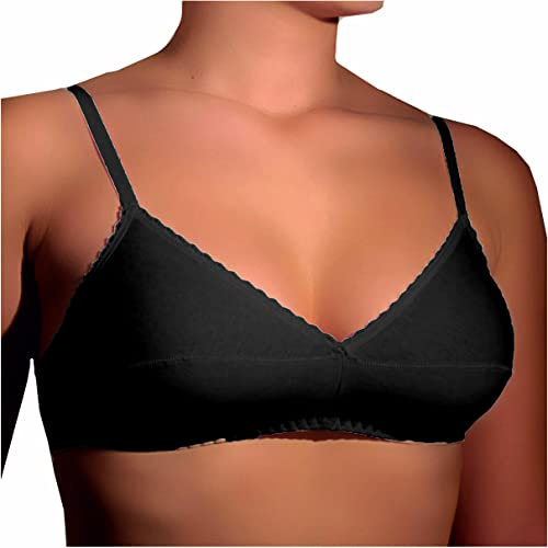 GIOS Reggiseno Cotone Art. 145 (TG 5 CIRCONF. Sottoseno 83/87, Nero)