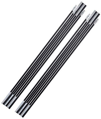 MAGT Set Von 2 Universal Fiberglas Zeltstangen, Klappzeltstange Stützrahmen Für Campingausrüstung Ersatz (Farbe : Black)