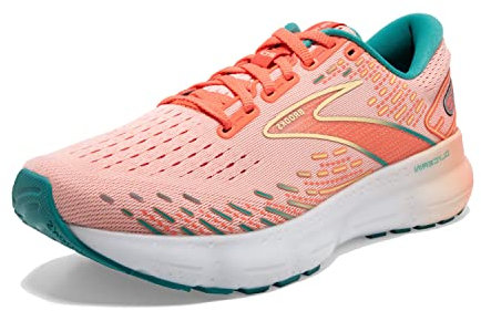 Brooks Damen Glycerin 20 Laufschuh, Tropical Peach Fusion Coral Latigo Bay, 38.5 EU Schmal