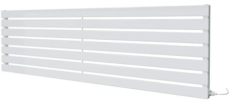King White Electric Horizontal Radiator 516mm (h) x 1850mm (w) - 900w Single Heat Element (Pre-Filled)