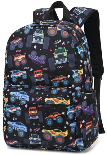 CAMTOP Kids Backpack for Boys, Preschool Toddler Backpack Kindergarten School Bookbag for Age 3-8(Monster Truck)