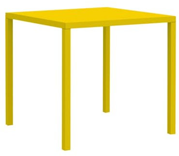 Mondo Viro Gartentisch Quatris aus Metall, rechteckig, 80 x 60 cm, 75 h (Gelb)