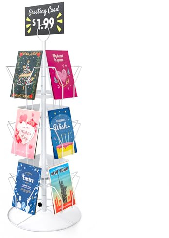 ANBOXIT Greeting Card Display Stand Rotating Rack Holder