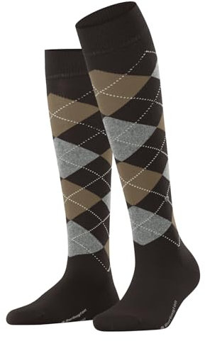 Burlington Damen Kniestrümpfe Marylebone W Kh Wolle lang gemustert 1 Paar, Braun Dark Brown 5235, 36-41