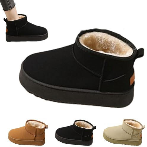 Wolkis 2.0 Aurora Hikari, Wolkis Original Schuhe Damen Winter, Charmella Boots, Damen Classic Mini Mode-Stiefel (Schwarz,39)