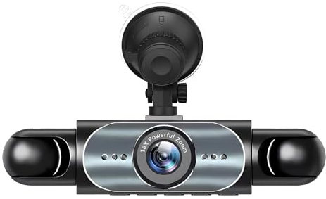 Uhngw Dash Cam per Auto - 4 Canale Alimentato A Batteria Dash Cam,Registratore 1080P Laterale con Scheda 32G Retromarcia per Camion Taxi Punto Cieco Veicolo