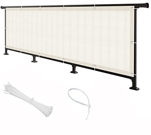 Frangivista Balcone per Protezione, Recinzione, Protezione da Vento e Raggi UV in HDPE, Copertura per Recinzione per Giardino, Cortile, Cortile, Muro, Balcone, Include Corda e Fascette